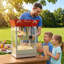 Machine à maïs soufflé commercial de grande capacité, pop-corn de style cinéma de 850 W avec verre trempé, plateau chauffant, plateau à grains et accessoires de service en acier inoxydable pour les activités de cinéma maison - rouge-127277924