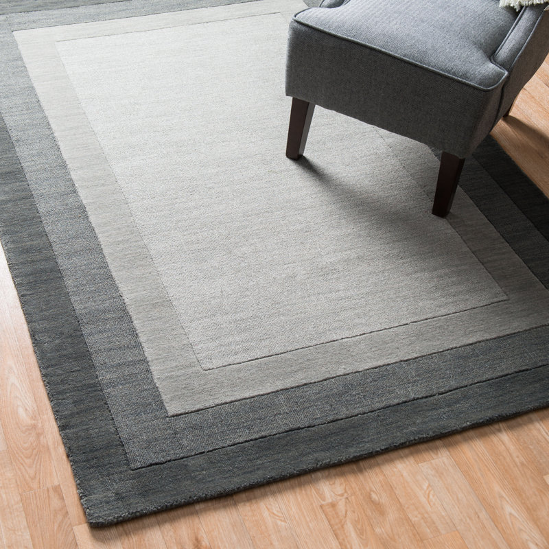 Tapis en laine touffeté à la main Keifer, Rectangle 7 pi 10 po x 11 pi