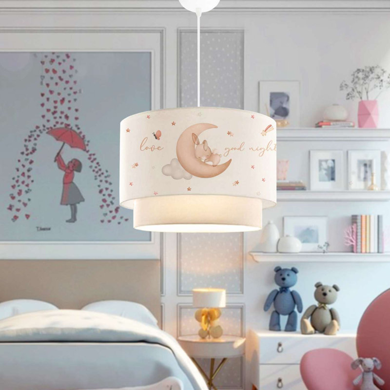 Stunning Cream Color Chandelier, Plastic Body, Ø11.8 x 7.9 inches | Adjustable Height Up to 27.6 inches | E27 Socket (Max 40W) | Elegant IP20 Design for Living Room & Dining Areas, Modern & Stylish Lighting Solution