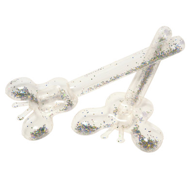 Sunnylife: Nouilles gonflables pour enfants - barbe à papa - ensemble de 2 tubes avec dessus papillon, confettis fluides, jouets flottants pour l'eau et la piscine