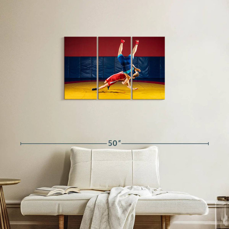 Athletic Wrestling, 20" H x 33" W