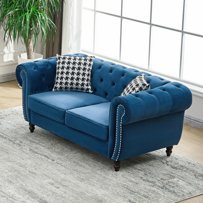 Canapé 67 po Chesterfield FabricVelvet Upholstery Fabric