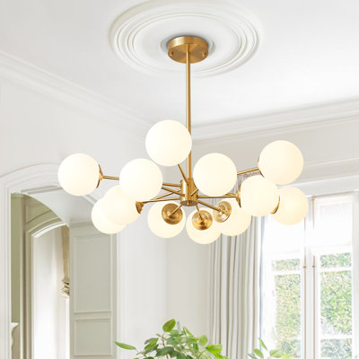Buchholtz 90cm Modern Opal Glass Bubble Sputnik Chandelier
