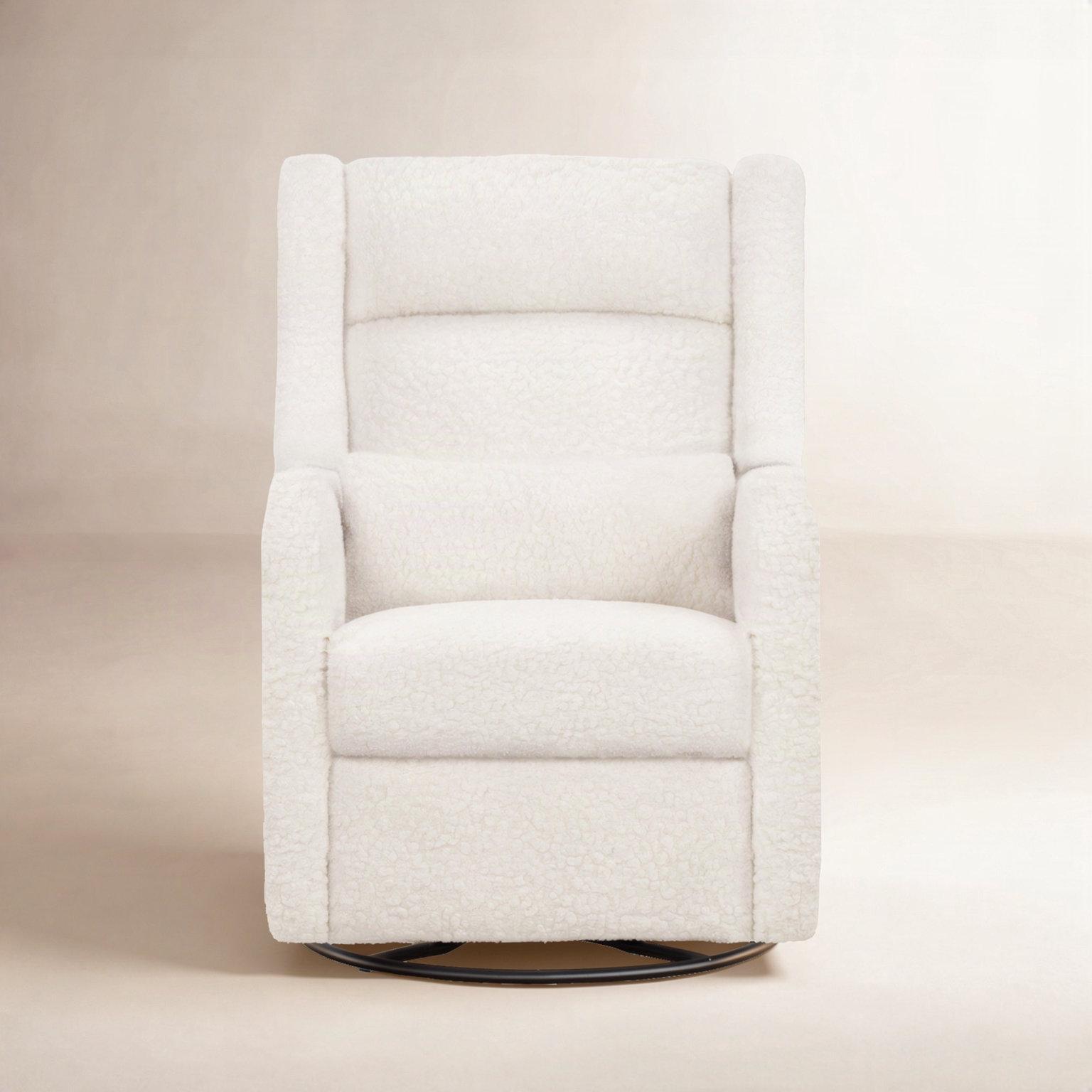 Kiwi Swivel Glider, Cream Shearling