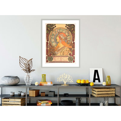 «Zodiac (1896)» par Alphonse Mucha, impression giclée encadrée