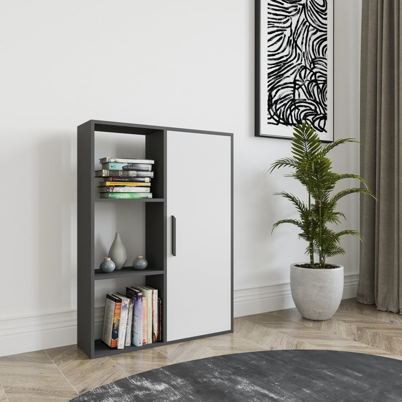 Najji Storage Bookcase, Anthracite/White