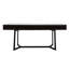 Bureau d'ordinateur 70,87 "Modern Black Modern, bureau d'étude et de travail, pieds en Y en métal