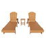 Ensemble de chaises longues inclinables extérieures en poly Lagune