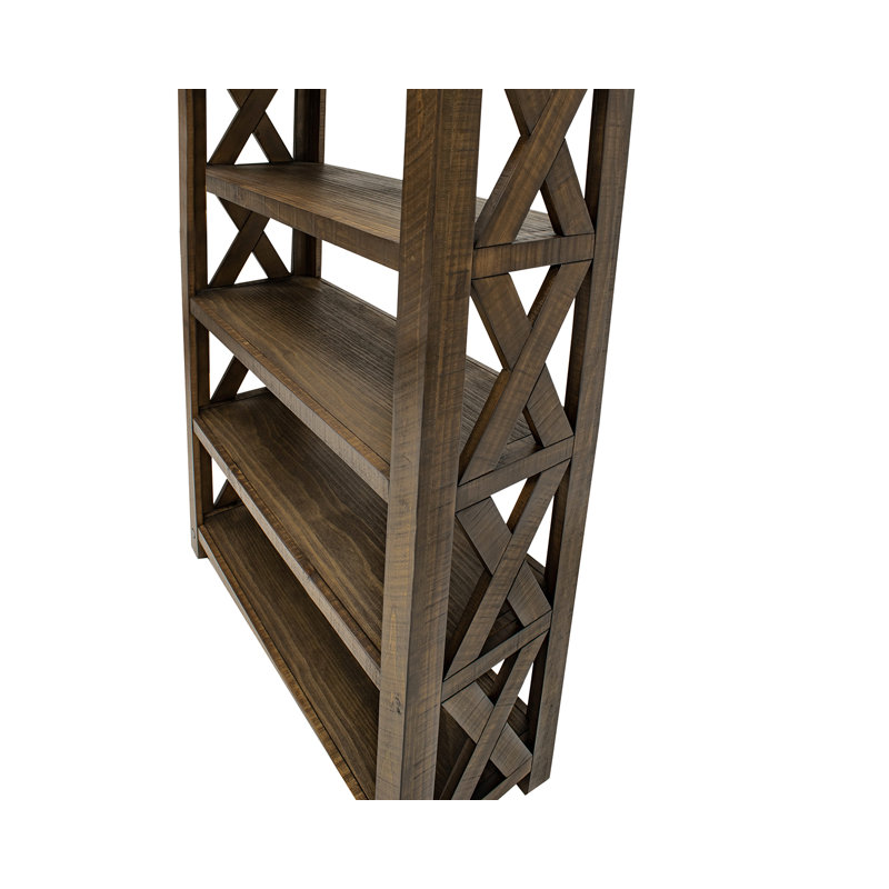Étagère à livres en bois massif H 72 "x l 42" fishponds