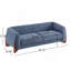 Canapé 82 pouces Boucle Sherpa - Bleu marine-1110600857