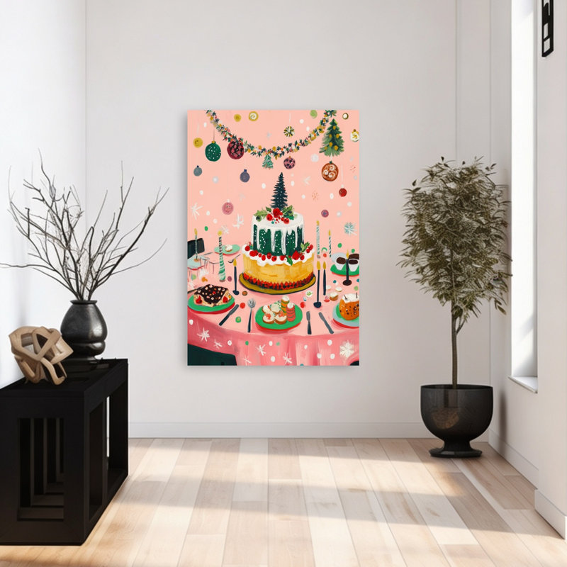 Christmasdinnerno01, impression d'art contemporain contemporain, 48" H x 32" W