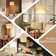 Attison 19.7" Boho Rattan 5 Lights Chandelier(Bulbs Included)