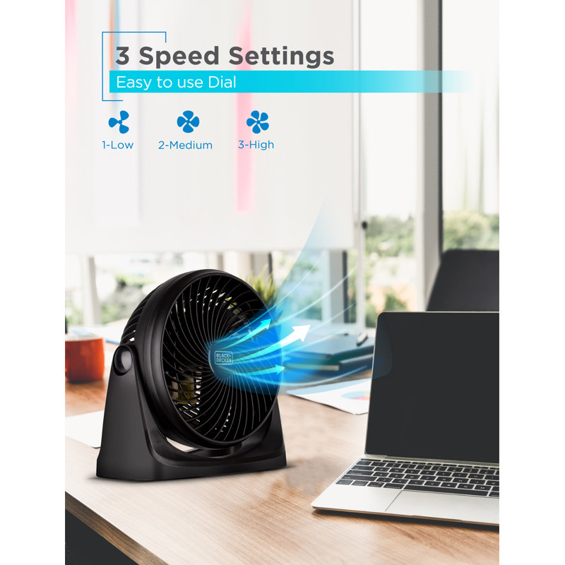 BFP Series BLACK+DECKER Turbo Desk Fan – Electric Portable 7 Inch Table Fan