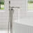 Single-Handle Floor Mounted Freestanding Bath Tub Filler with Hand Shower-107823708