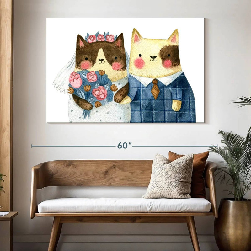 Brampt Cat Wedding, 34" H x 51" W