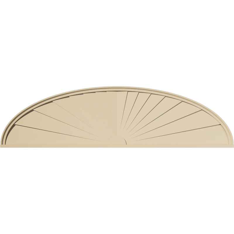 Fronton en uréthane Elliptical Signature, brun clair apprêté, 82 po x 21,5 po x 2 po, Aucune, Rayons de soleil