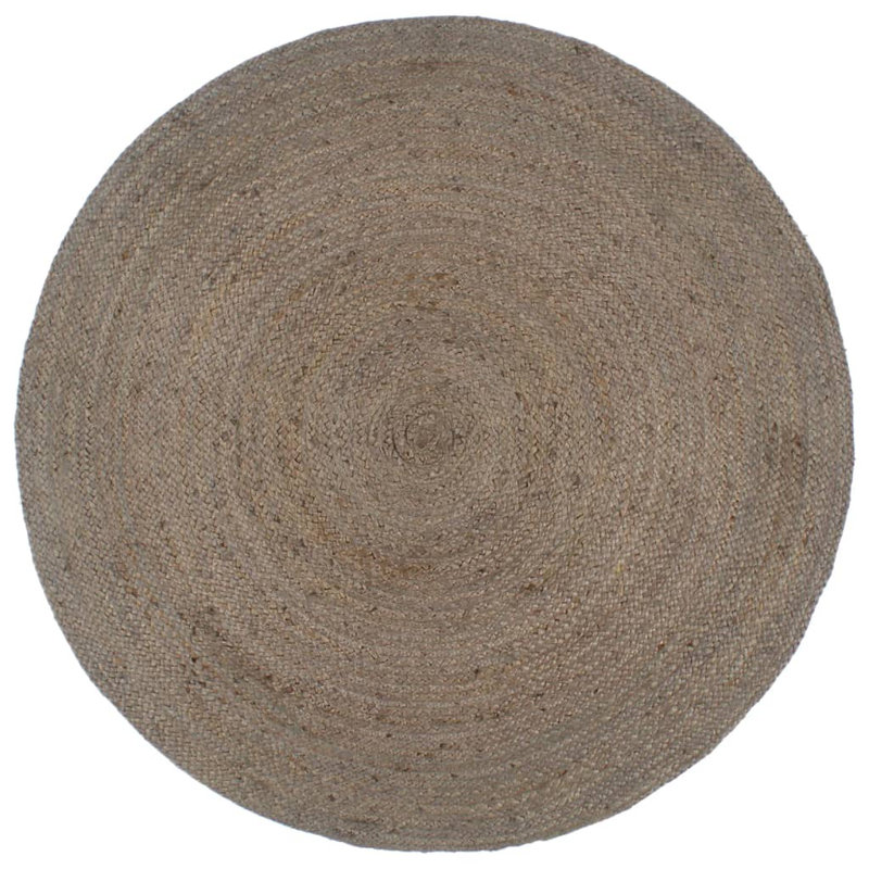 Round Denelle Solid Colour Hand Woven Area Rug, Round 210 cm