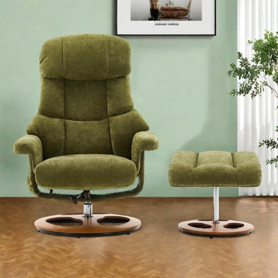 Fauteuil inclinable ergonomique avec repose-pieds, pivotant à 360 °, chauffant et chauffant