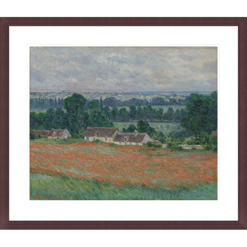 «Field of Poppies Giverny» par Claude Monet, impression giclée encadrée, H 23,5 po x l 27,32 po