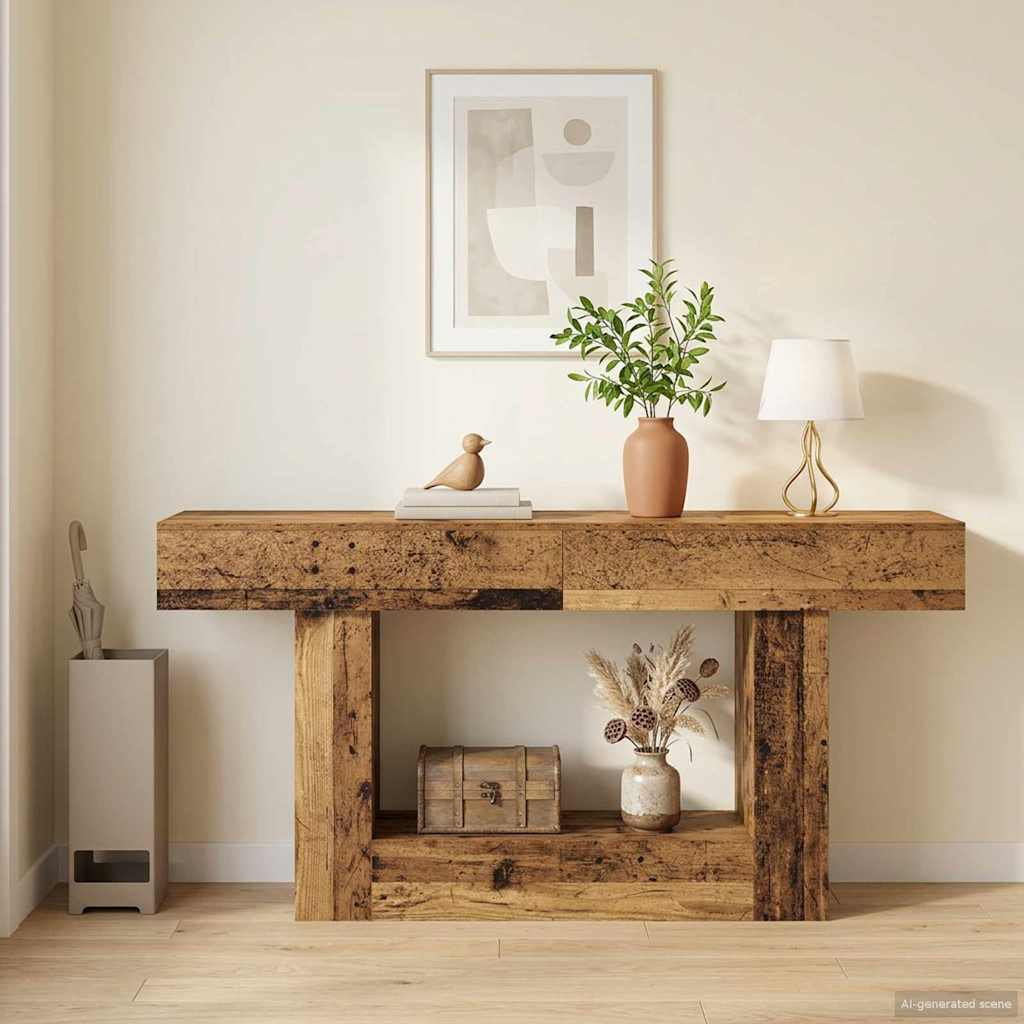 vidaXL Winter Console Modern Table Accent Surface Functional Decor Living Room