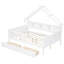 Lit plateforme en bois pleine grandeur avec DEL, tablettes de rangement, tiroirs et garde-corps - Lit peu encombrant pour enfants et adultes-1311503033