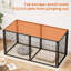 Cage pour chien de 63 po pour canines de taille moyenne, parc pour chiots avec dessus amovible, fil de résistance à la traction, emplacement de la porte réglable, espaces séparés de séparation, installation rapide et simple pour chiens de 50 à 90 lb, verrouillable