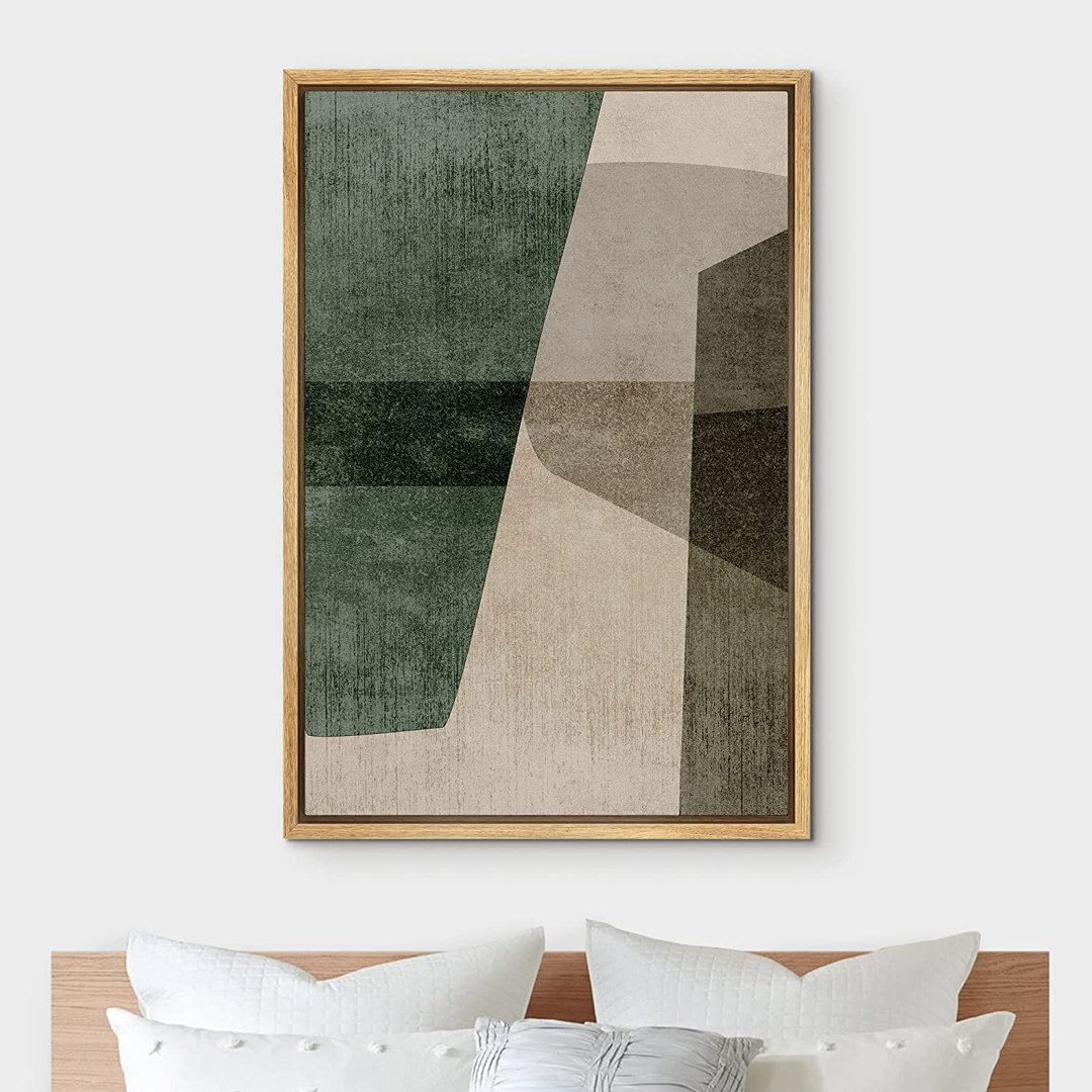 Mid Century Shape " Pastel Gray Mid-Century Polygons Abstract Shape " IDEA4WALL