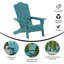 Chaise Adirondack toutes saisons de qualité commerciale avec porte-gobelet pivotant Ayleah-86836288