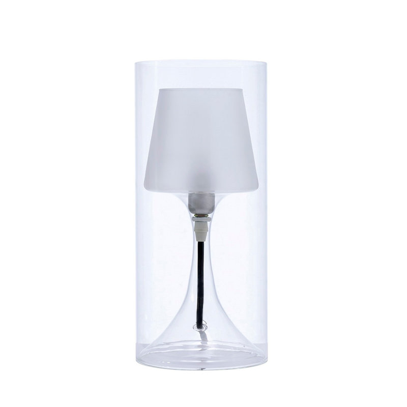 13" Tall Table Lamp, Industrial Hurricane Design
