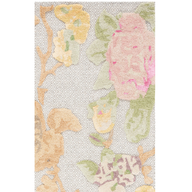 602 Area Rug In Pink / Grey, Rectangle 4' x 6'