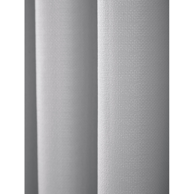 Eden Eyelet Room Darkening Curtains, Silver, 229 W x 229 D cm