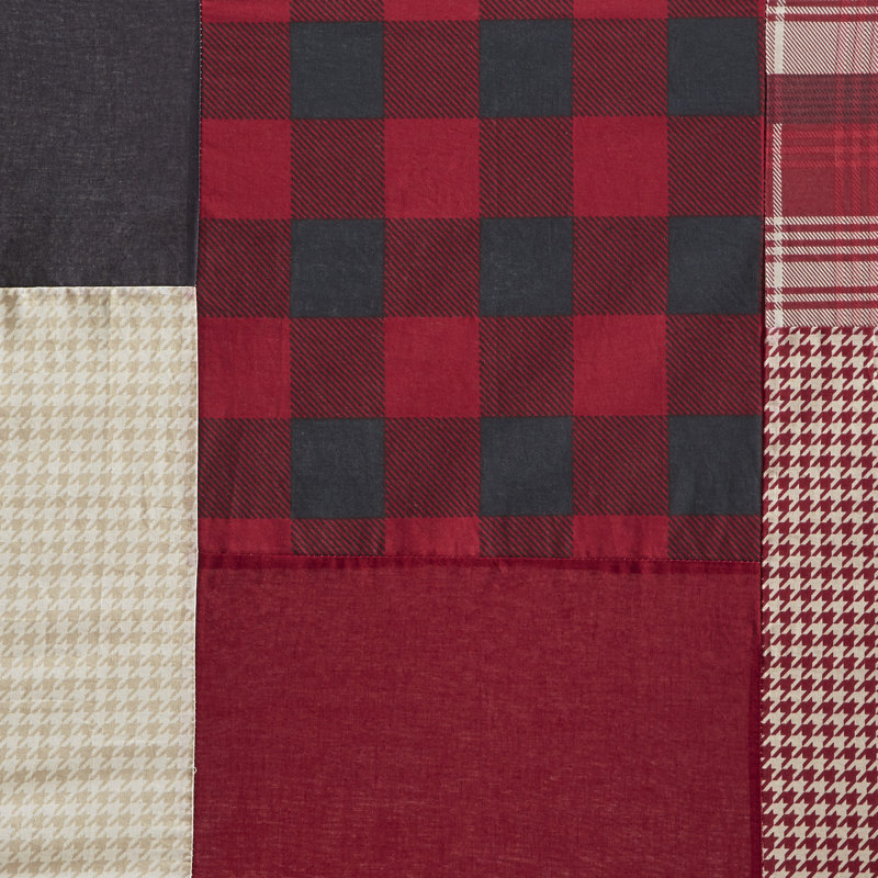 Rideau de douche 100% coton Woolrich Winter Hills, Rouge