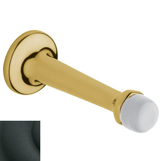 Brass Baseboard Stop, Satin Black