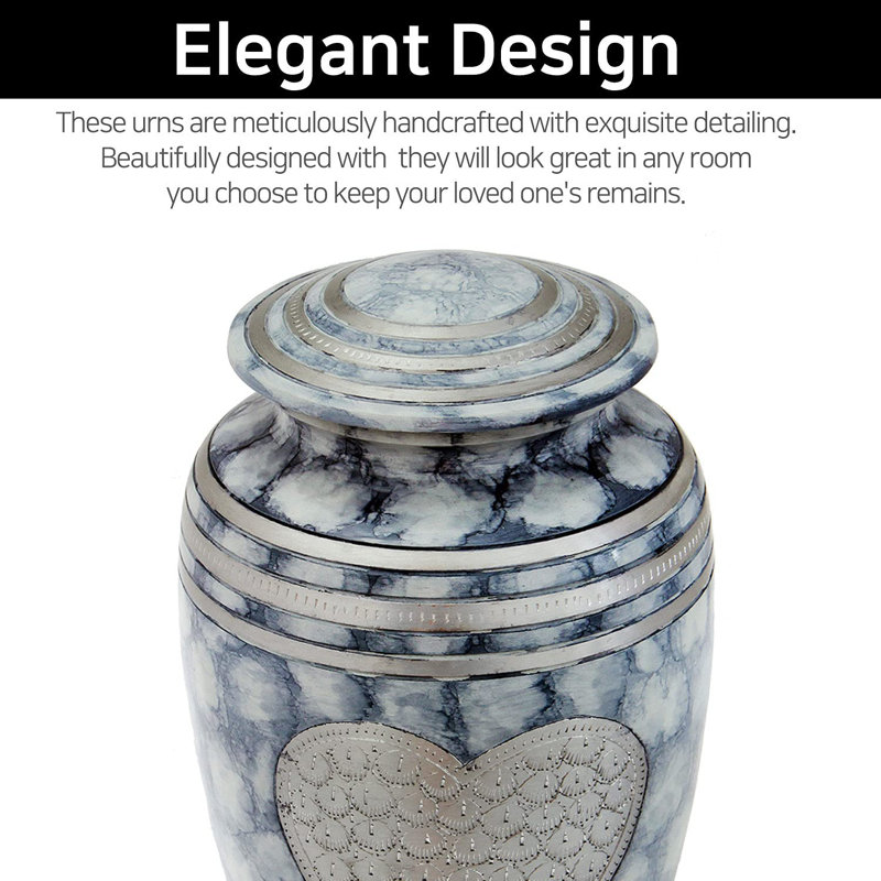 Astoria Grand Cremation Urn for Human Ashes for Adults, Funeral Burial Handcrafted Decorative Urns with Velvet Bag for Easy Preservation and Portability