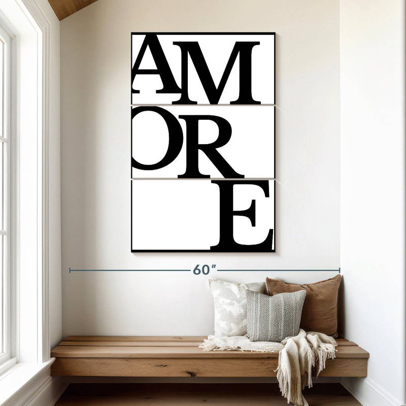 Tergel Amore, typographie, H 50 po x l 32 po