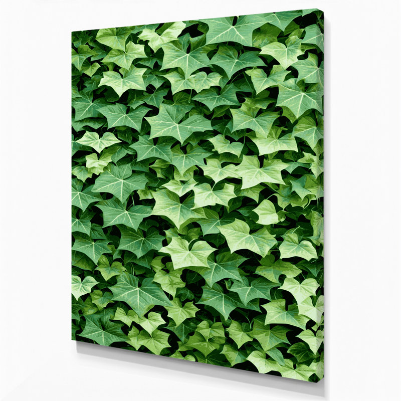 "Watercolor Botanical 50", art mural sur toile verte