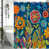 Motif floral bleu sélectionné