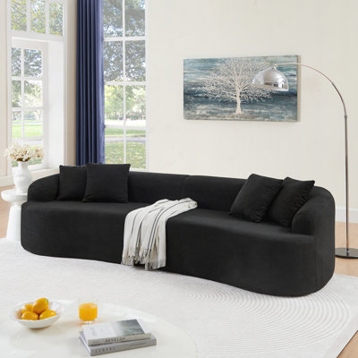 Modular Sectional Sofa in Lamb's Wool Fabric