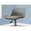 Chaise de bureau grise - Ergonomique, pivotante, siège réglable en hauteur, en mousse grise, piètement en métal
