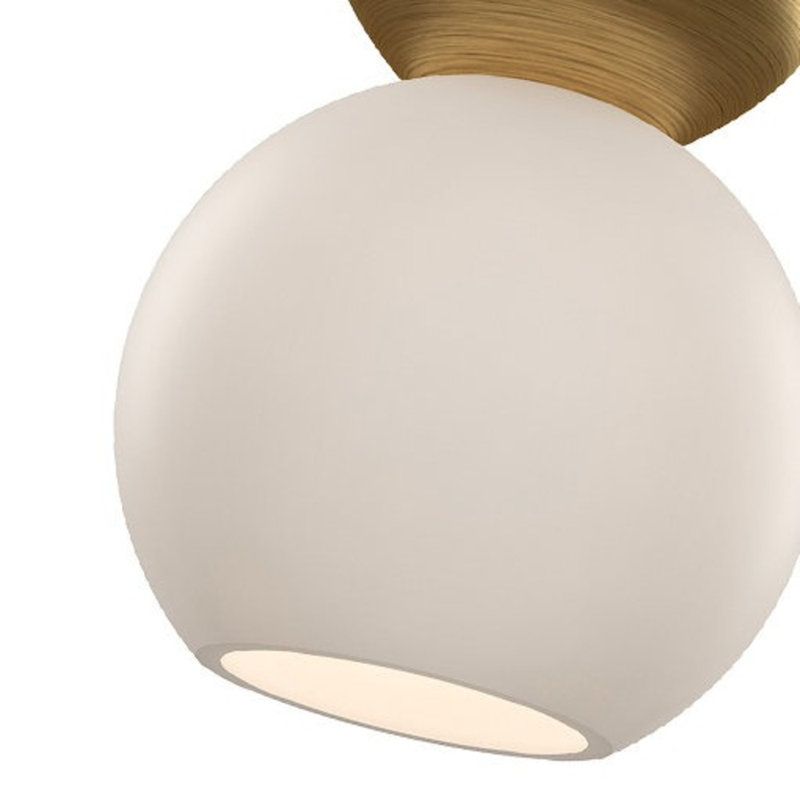Arcadia 1 - Light Flush Mount, Brushed Gold, 7" H x 6" W x 6" D