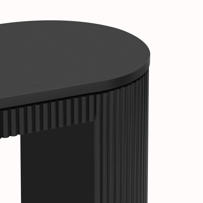 Console incurvée à rayures verticales uniques