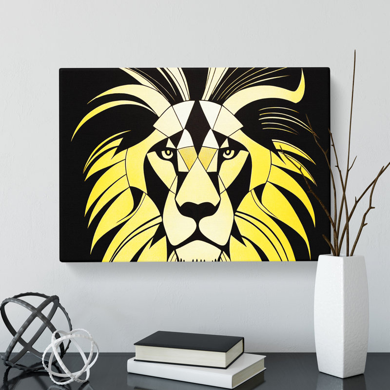 Fine Abstract Lion - Wrapped Canvas, 35cm H x 50cm W x 3cm D