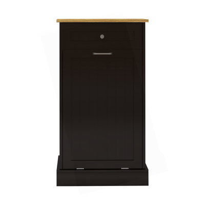 Versatile Tilt-Out Trash Cabinet For Kitchen And Laundry, With Multiple Functions And Stylish Design.