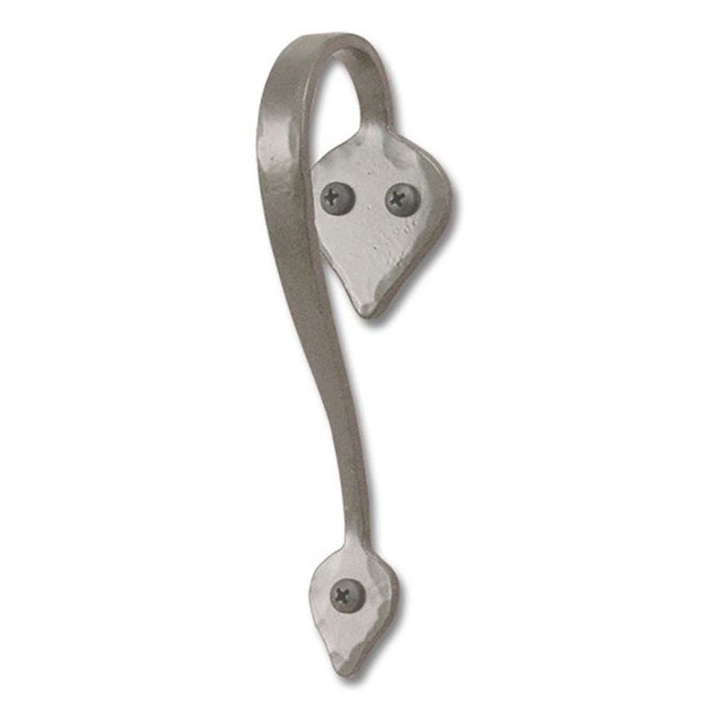 Hand Forged Spade Loop Door Handle, Satin Nickel