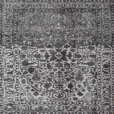 Tapis gris/beige traditionnel Cormican