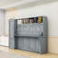 Wood Murphy Bed with Shelves, Closet and Drawers-1111444213-1111444214