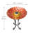 17.8" Fusion Glass Birdbath with Solar-Powered Light