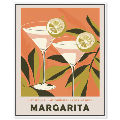 «Margarita», affiche d'art mural rétro Summer Drinks par Art Remedy
