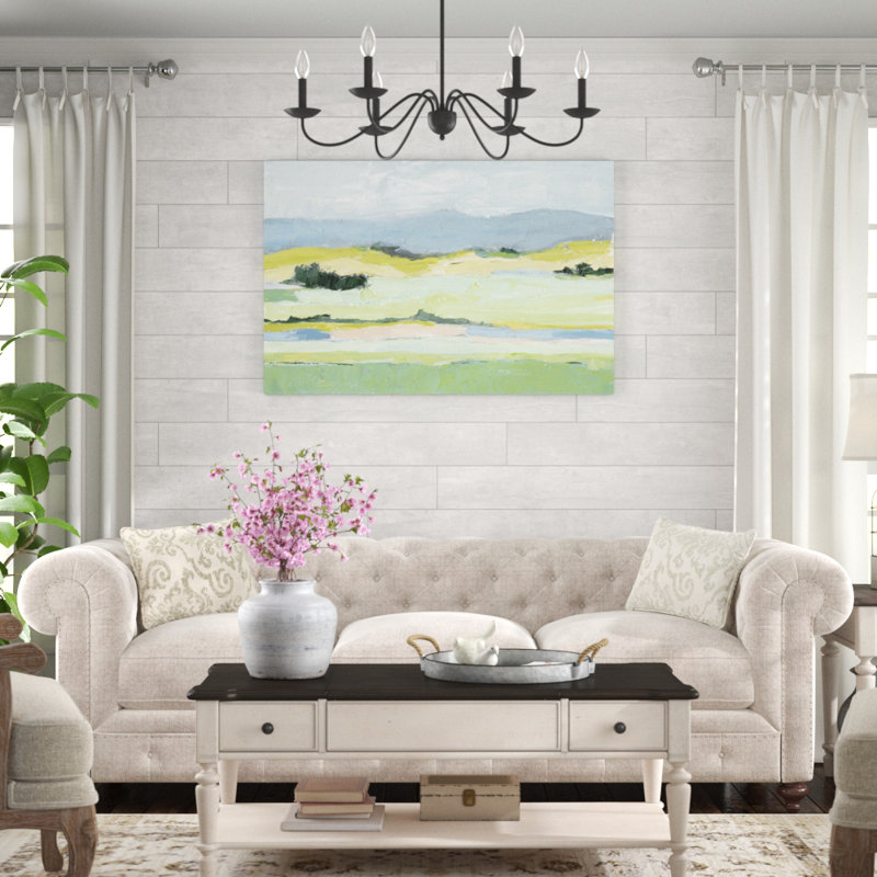 «Pastel Hills II» par Ethan Harper - reproduction d'art sur toile, H 32 po x l 48 po x p 1,25 po, Toile tendue
