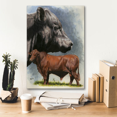 «Angus Bétail» par Barbara Keith, art mural sur toile